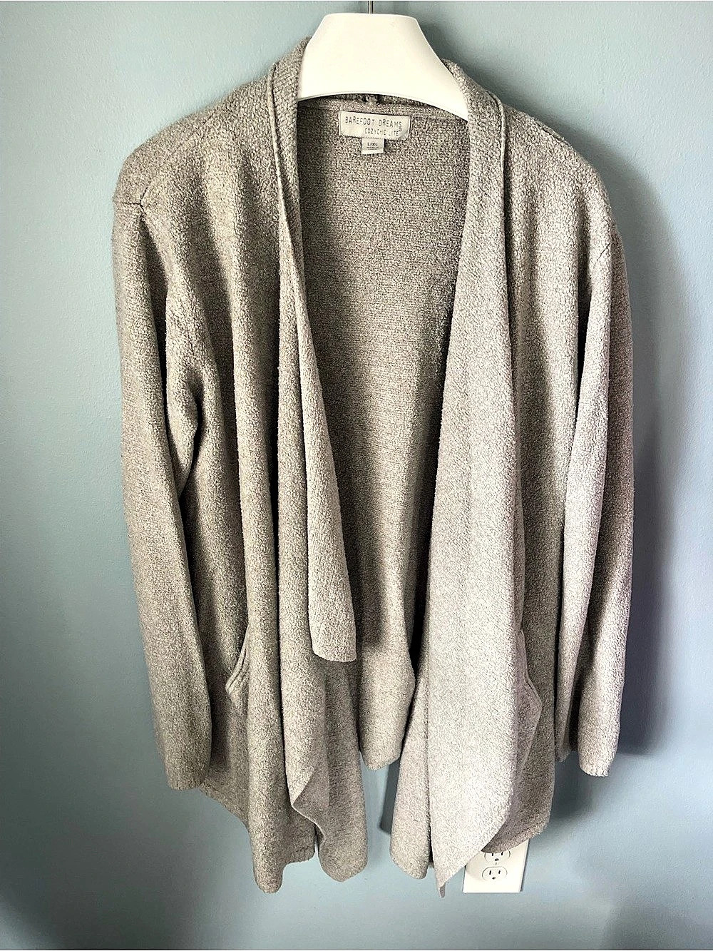 Barefoot Dreams CozyChic Lite Circle Cardigan Gray L/XL
